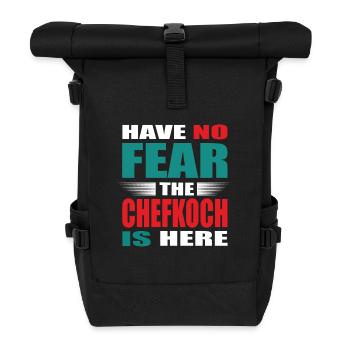 Have no Fear the Chefkoch is here Outfit - Rolltop Rucksack - Schwarz - Vorne