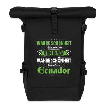La vraie beauté vient du design équatorien - Sac à dos roll top - noir - Devant