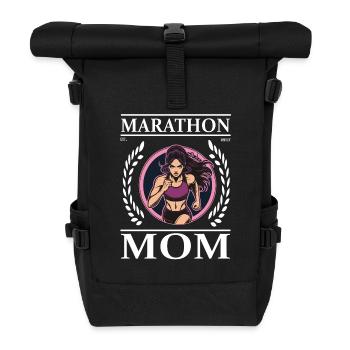 Marathon Mom – Mother and 42.195 km of pure will! - Roll Top Backpack - black - Front