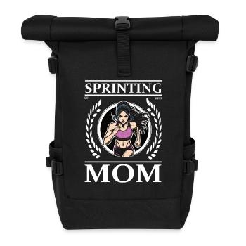 Maman sprinteuse – Mère et sprinteuse - Sac à dos roll top - noir - Devant
