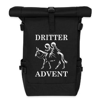 Dritter Advent – Auf dem Weg nach Bethlehem - Rolltop Rucksack - Schwarz - Vorne