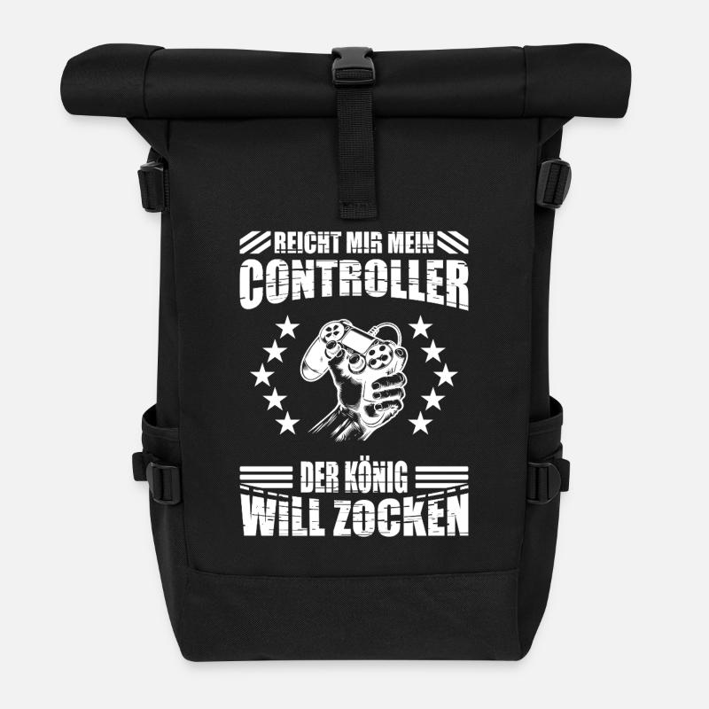 Reicht mir mein Controller - Rolltop Rucksack - Schwarz