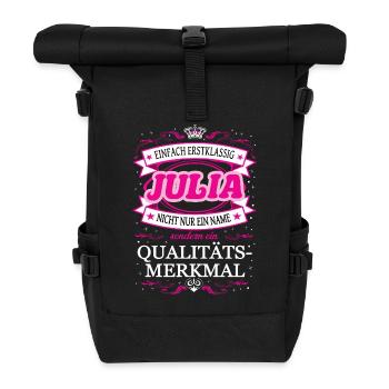 Qualitätsmerkmal Julia einfach Erstklassig - Rolltop Rucksack - Schwarz - Vorne