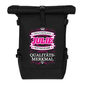 Qualitätsmerkmal Julie einfach Erstklassig - Rolltop Rucksack - Schwarz - Vorne