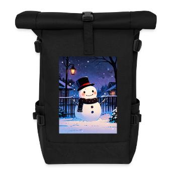 Built with Love - Roll Top Backpack - black - Front
