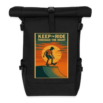 KEEP THE RIDE (Skate) - Roll Top Backpack - black - Front