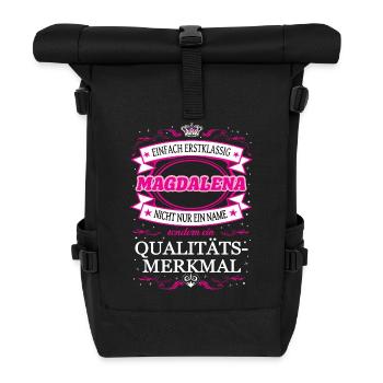 Qualitätsmerkmal Magdalena einfach Erstklassig - Rolltop Rucksack - Schwarz - Vorne