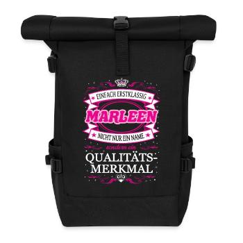 Qualitätsmerkmal Marleen einfach Erstklassig - Rolltop Rucksack - Schwarz - Vorne