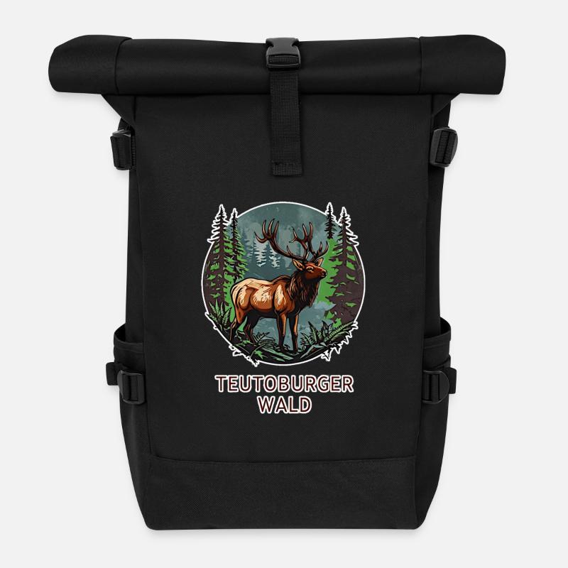 Teutoburger Wald - Rolltop Rucksack - Schwarz