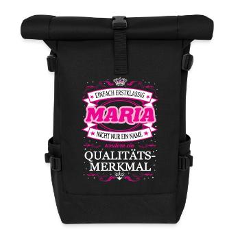 Qualitätsmerkmal Maria einfach Erstklassig - Rolltop Rucksack - Schwarz - Vorne