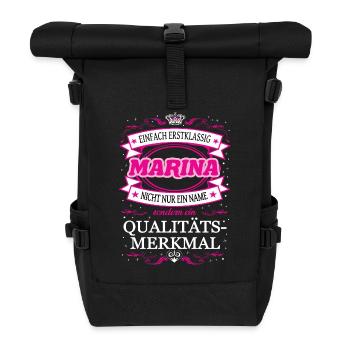 Qualitätsmerkmal Marina einfach Erstklassig - Rolltop Rucksack - Schwarz - Vorne
