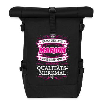 Qualitätsmerkmal Marion einfach Erstklassig - Rolltop Rucksack - Schwarz - Vorne