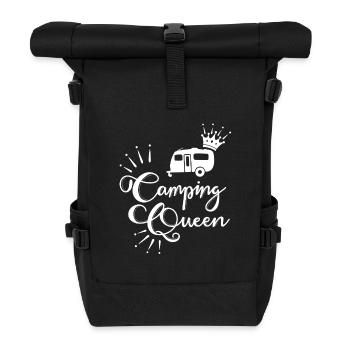 Camping Queen Caravane - Sac à dos roll top - noir - Devant