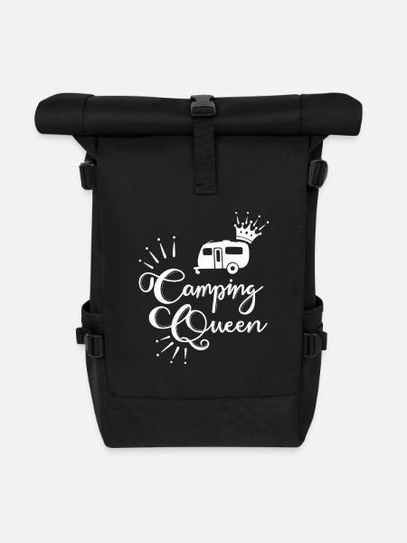 Camping Queen Wohnwagen - Rolltop Rucksack - Schwarz
