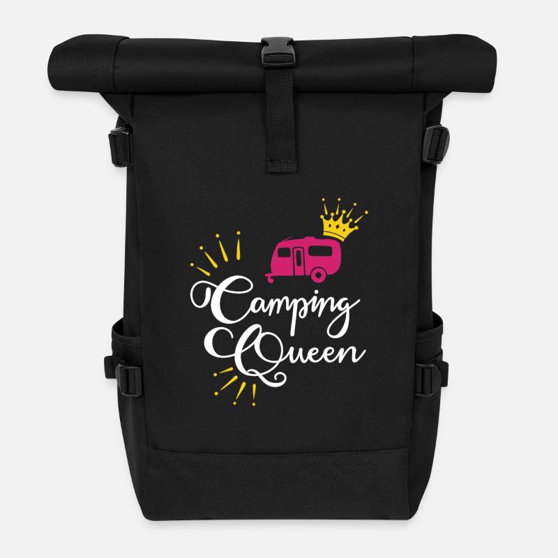 Camping Queen Caravane - Sac à dos roll top - noir