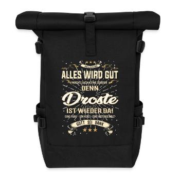 Alles wird gut denn Droste Ist da Outfit - Rolltop Rucksack - Schwarz - Vorne
