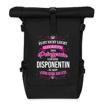 Not just being a dispatcher and princess - Roll Top Backpack - black - Front