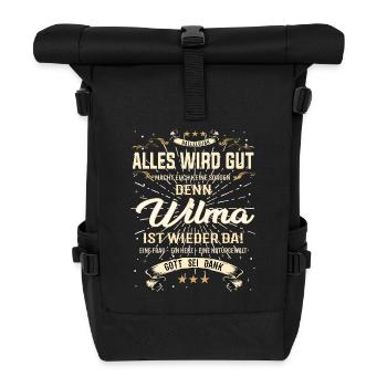 Alles wird gut denn Wilma Ist da Outfit - Rolltop Rucksack - Schwarz - Vorne