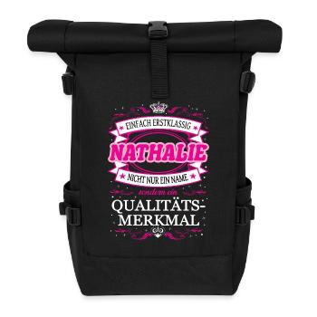 Quality feature Nathalie simply First-class - Roll Top Backpack - black - Front