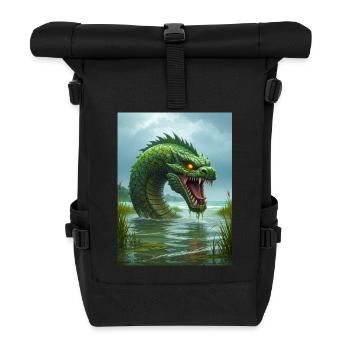 Taniwha, Māori water guardian from New Zealand - Roll Top Backpack - black - Front