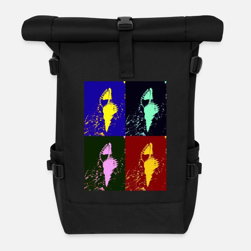 Mediterranean shellfish - Roll Top Backpack - black