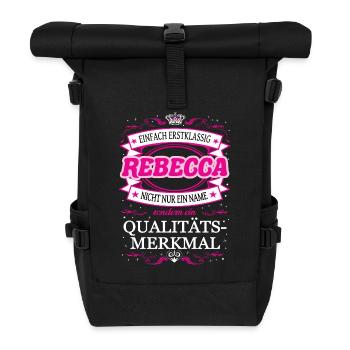 Quality feature Rebecca simply first-class - Roll Top Backpack - black - Front