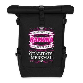 Quality feature Ramona simply first-class - Roll Top Backpack - black - Front