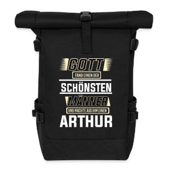 Arthur der schönste Mann von Gott geformt Design - Rolltop Rucksack - Schwarz - Vorne