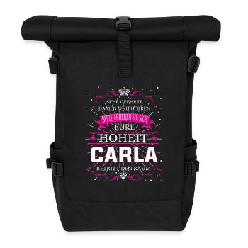 Your Highness Carla enters the room - Roll Top Backpack - black - Front