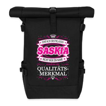 Qualitätsmerkmal Saskia einfach Erstklassig - Rolltop Rucksack - Schwarz - Vorne