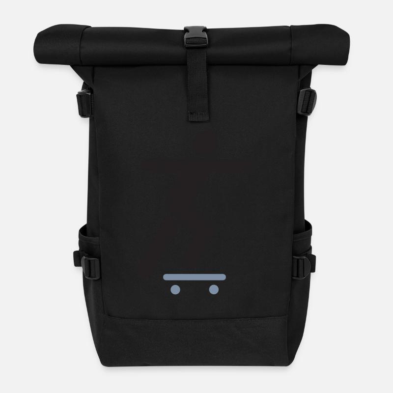 skateboard - Sac à dos roll top - noir