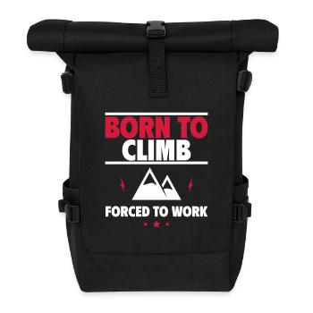 Geboren zum Klettern - Rolltop Rucksack - Schwarz - Vorne