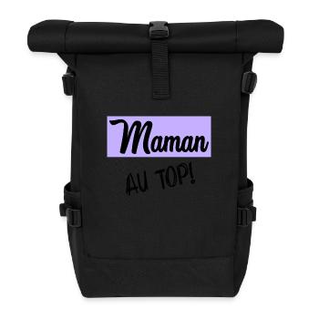 MOTHER'S DAY - Roll Top Backpack - black - Front
