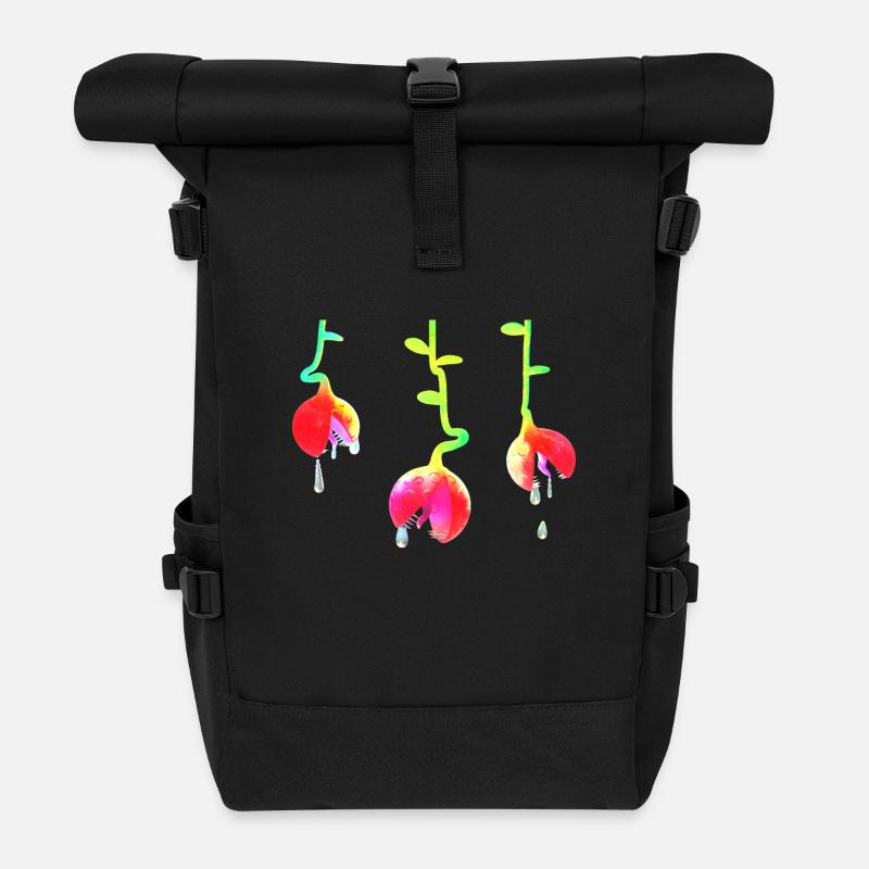 Gefräßige Pflanze - Rolltop Rucksack - Schwarz