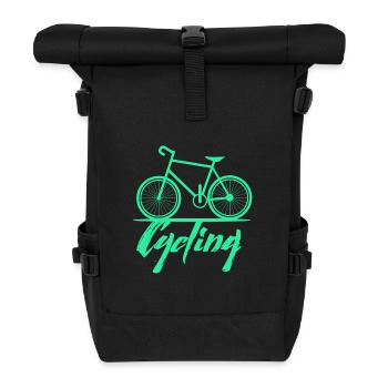 cycling fahrrad - Rolltop Rucksack - Schwarz - Vorne