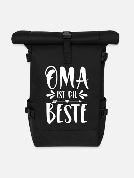 Oma ist die Beste - Rolltop Rucksack - Schwarz