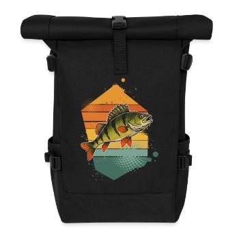 Perch Fishing Predatory Fish - Roll Top Backpack - black - Front