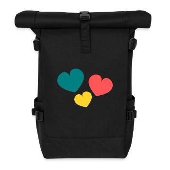 PAAR. ICH HABE GERADE GEHEIRATET. Junggesellinnenabschied. VALENTINSTAG. LIEBE. - Rolltop Rucksack - Schwarz - Vorne
