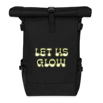 Let Us Glow - Roll Top Backpack - black - Front