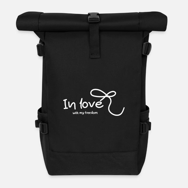 Amoureux de la liberté - Sac à dos roll top - noir