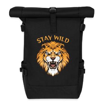 stay wild - Roll Top Backpack - black - Front