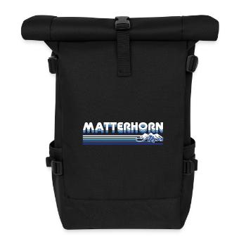 Matterhorn Design – Das Wahrzeichen der Alpen - Rolltop Rucksack - Schwarz - Vorne