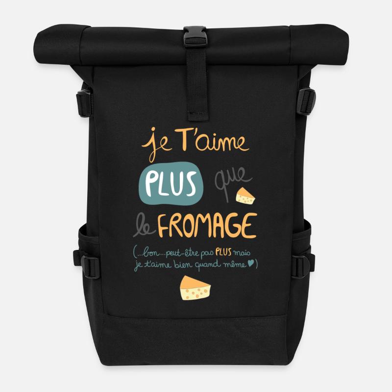 fromage - Sac à dos roll top - noir