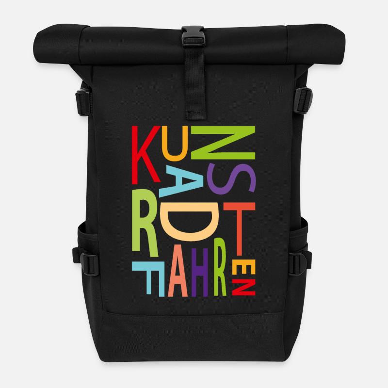 Kunstrad, Kunstradfahren, Hallenradsport - Rolltop Rucksack - Schwarz