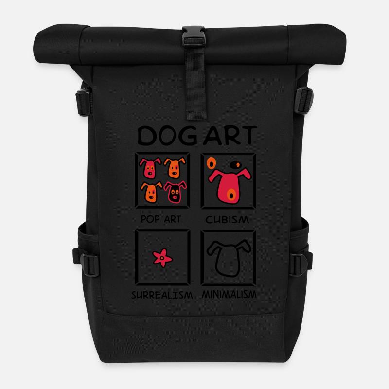Hund - Rolltop Rucksack - Schwarz