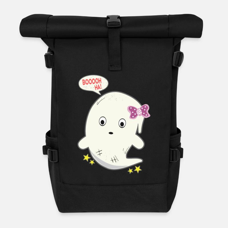 Niedliches Gespenst Geist Geschenk - Rolltop Rucksack - Schwarz