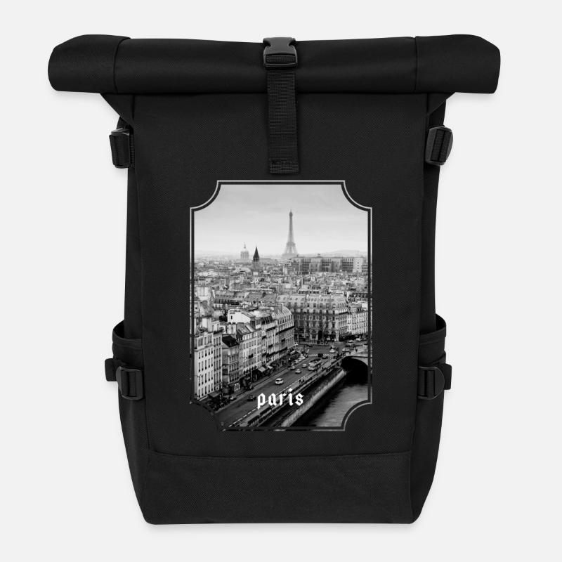 Paris - Sac à dos roll top - noir