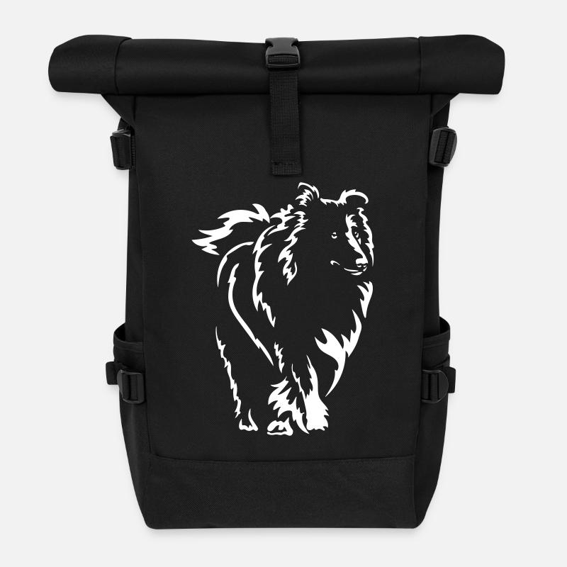 Collie "Black Edition" - Rolltop Rucksack - Schwarz