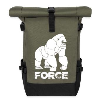 Quiet strength - Roll Top Backpack - olive/black - Front