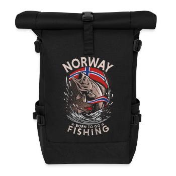 NORWAY - born to go - FISHING - Roll Top Backpack - black - Front